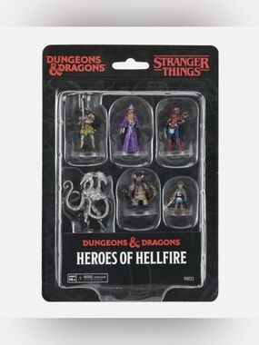 Dungeons & Dragons × Stranger Things Heroes of Hellfire Miniatures 6pk NECA NEW